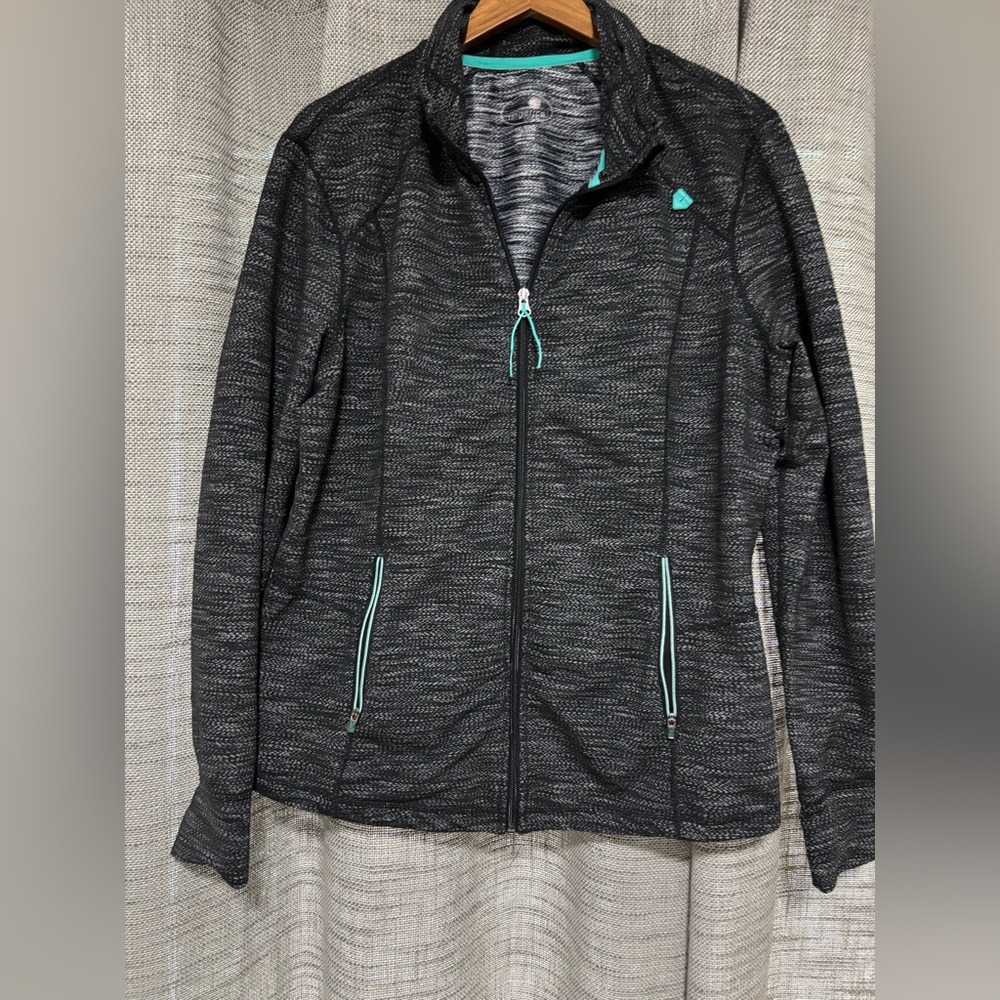 Tangerine Women's Charcoal with Aqua Detail Jacket